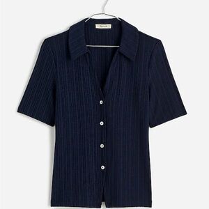 NEW Madewell Cutaway Hem Polo Top